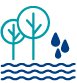 icon showing trees and rain drops