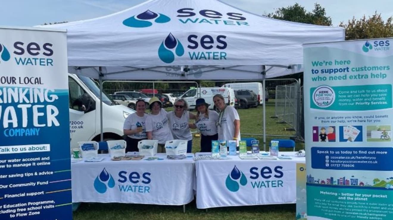 SES branded event stand