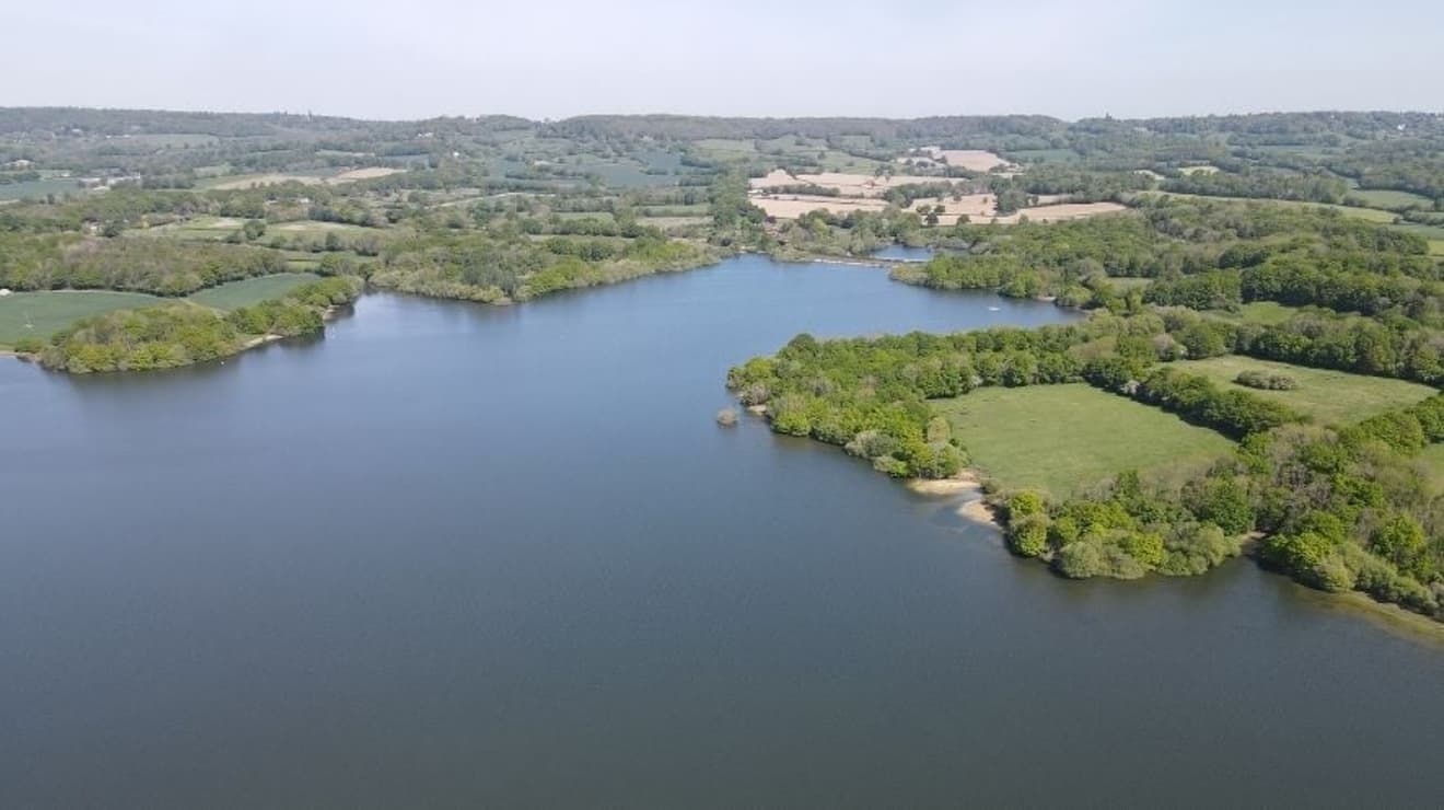drone landscape of Beech Bough reservoir