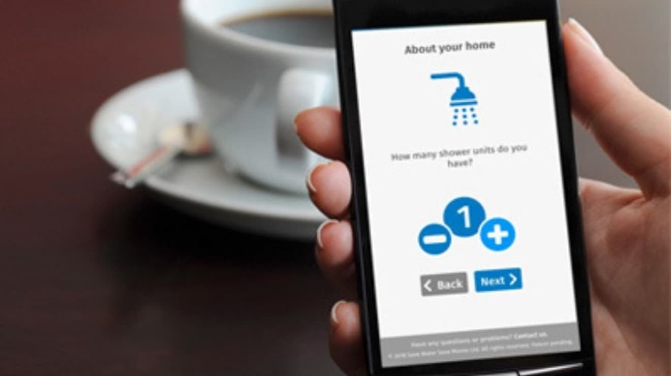 A hand holding a hone with the Get Water Fit app open on a phone