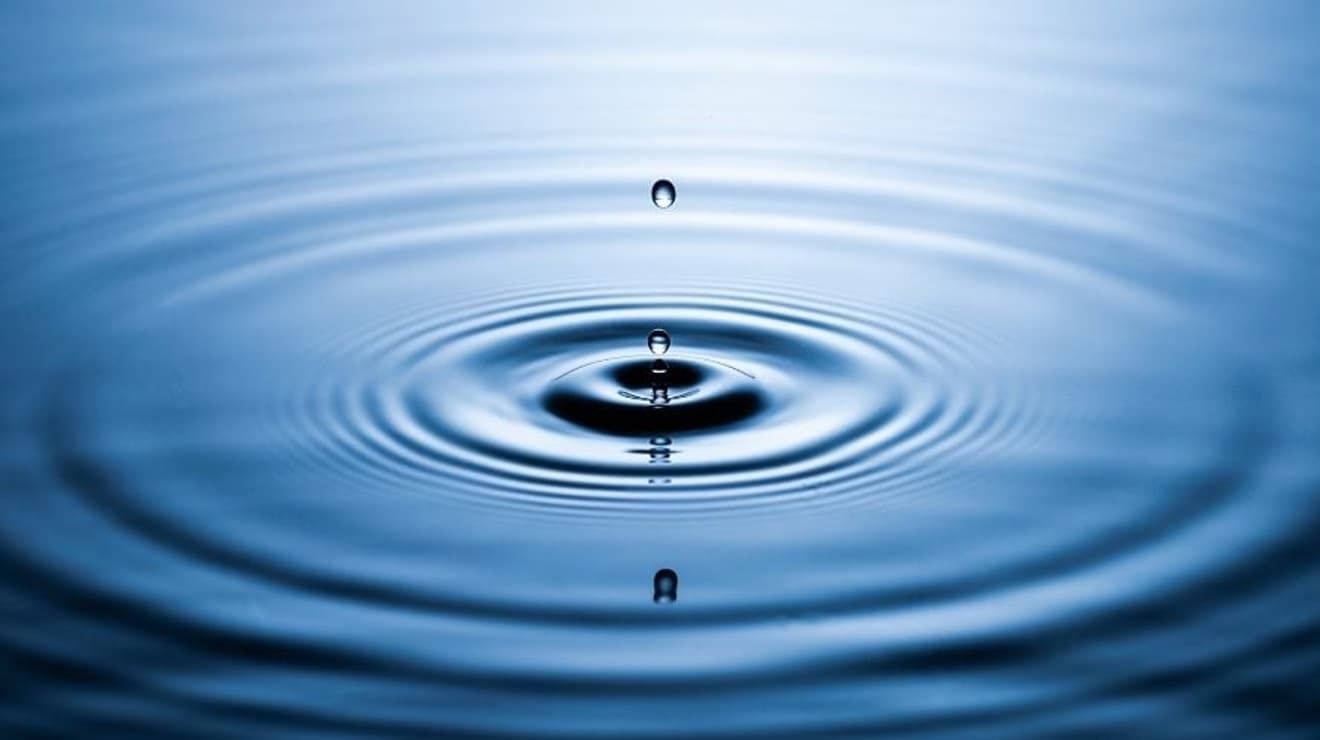 water drop rippling water