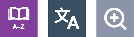 Recite me icons for Dictionary, Translation & Magnifier