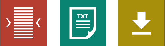 Recite me icons for Plain Text Mode, Margins & Audio Download