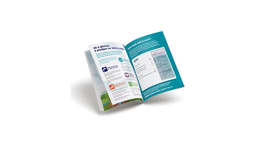 Brochure illustration with pages unflurled
