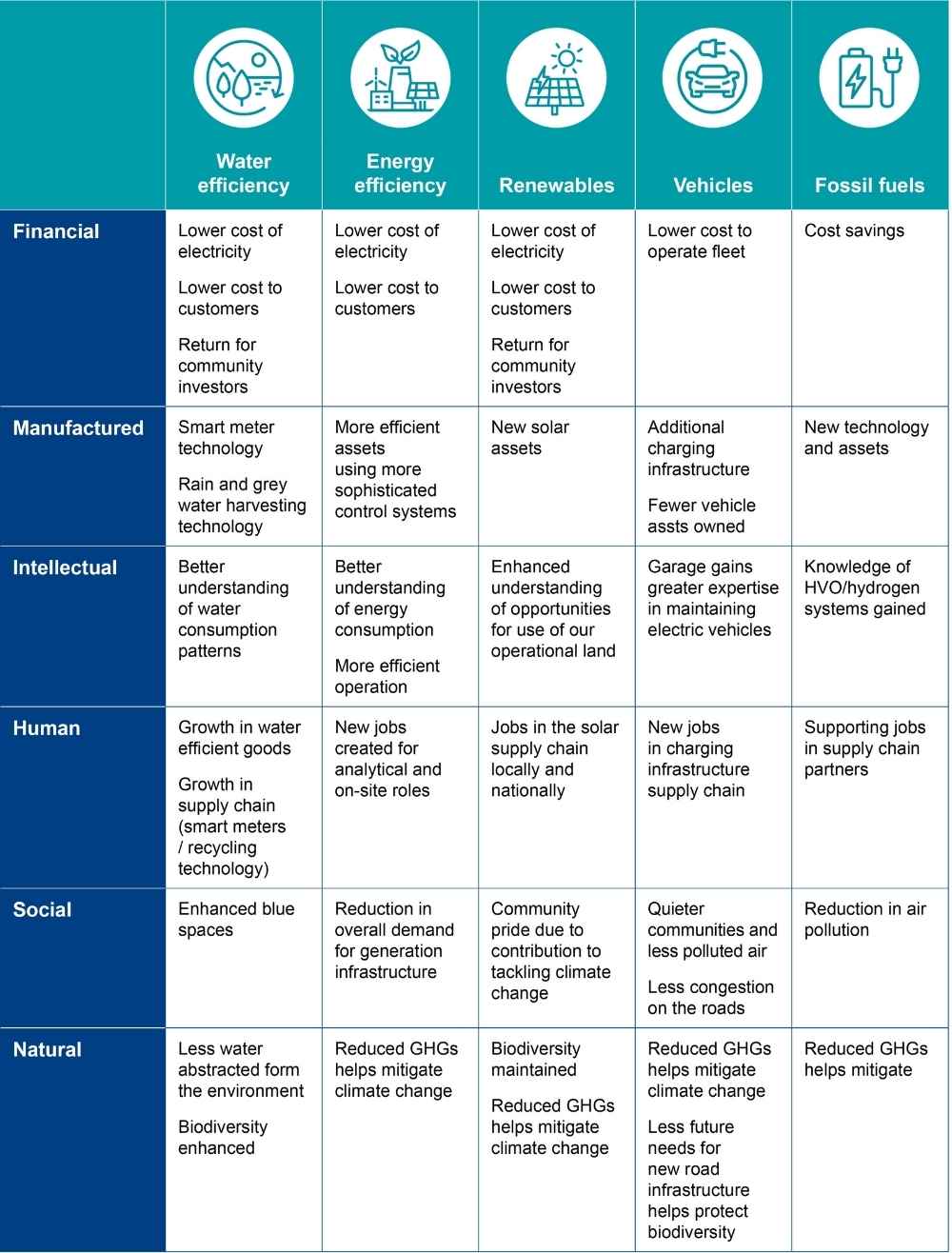 Graphic showing the wider benefits SES aims to deliver including cost savings, smarter technology, social responsibilities, and a commitment to nature.
