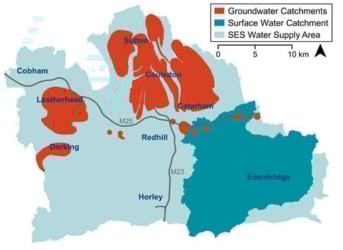 Map of the catchment area